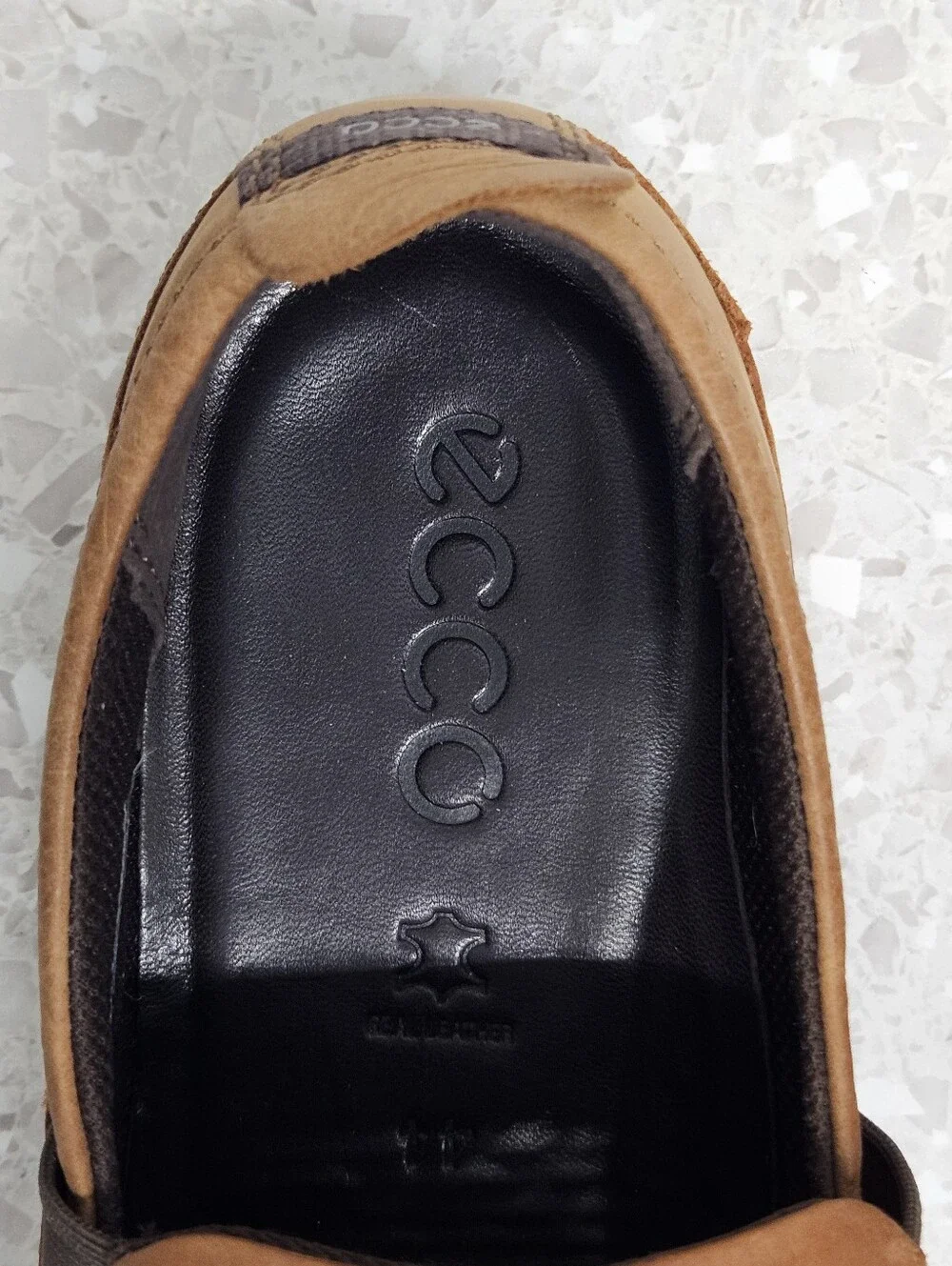 ECCO 1963 Collin Perforated Leather Slip On Shoes Mens Size: 10 Brown Comfort - Picture 11 of 14